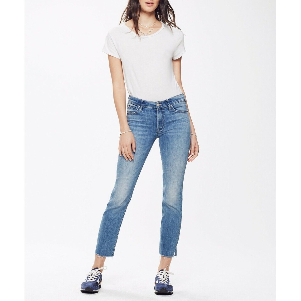 MOTHER Rascal Ankle Snippet Side Slit Straight Jeans Well Played 24 25 27